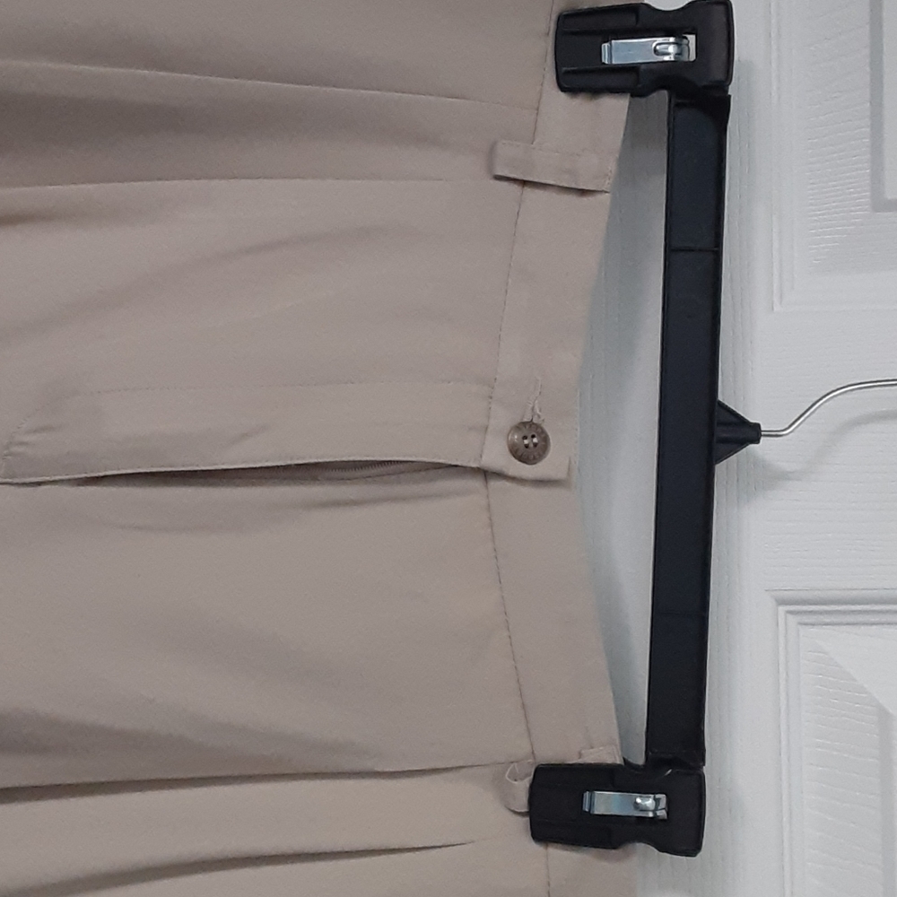 Tan zipper button trouser